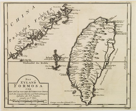 Jacques-Nicolas Bellin's map of Formosa (Taiwan) (1730)