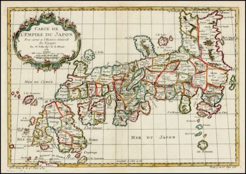 Bellin's map of Japan